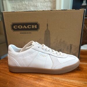 Coach Optic White Ellis Leather  Women’s Sneakers Size 6.5 US NEW